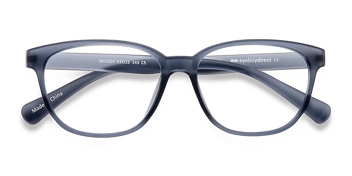 Matte Gray Moody -  Lightweight Plastic Eyeglasses