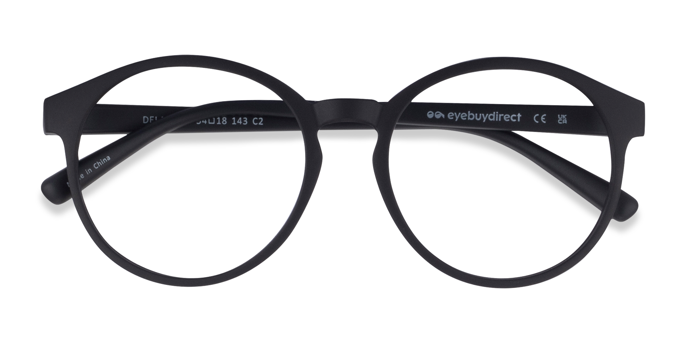 Female s round Matte Black Plastic Prescription eyeglasses - Eyebuydirect s Delaware
