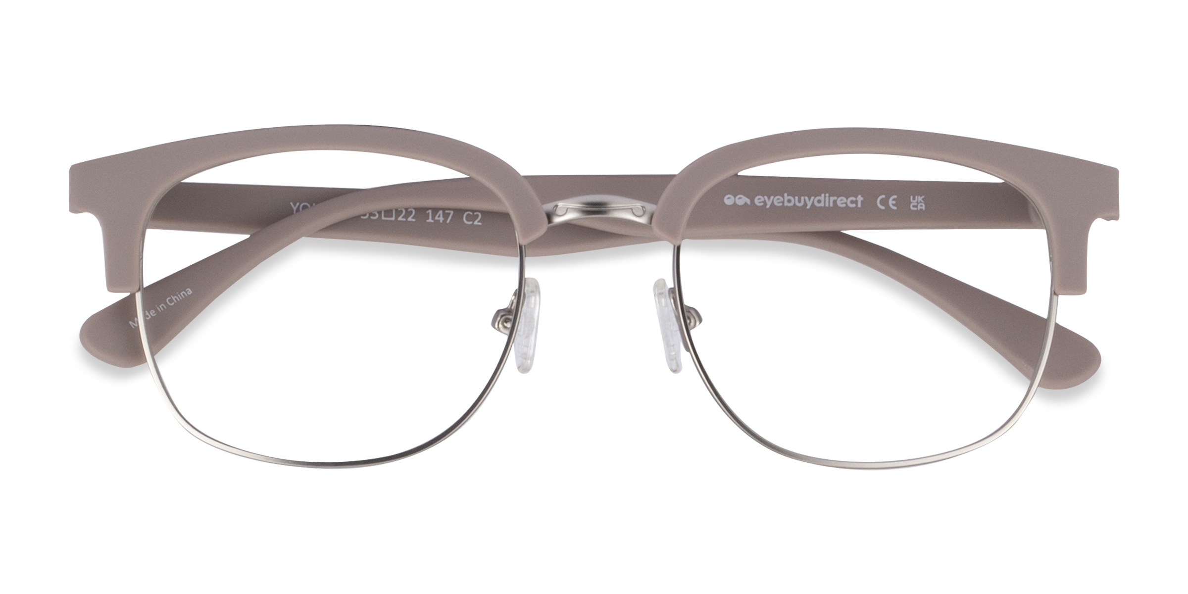 Unisex s browlinePlastic, Metal Prescription eyeglasses - Eyebuydirect s Yokote
