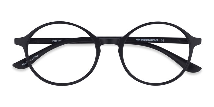 Matte Black Poetic -  Lightweight Plastic Eyeglasses