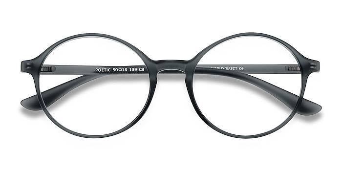 Matte Gray  Poetic -  Lightweight Plastic Eyeglasses