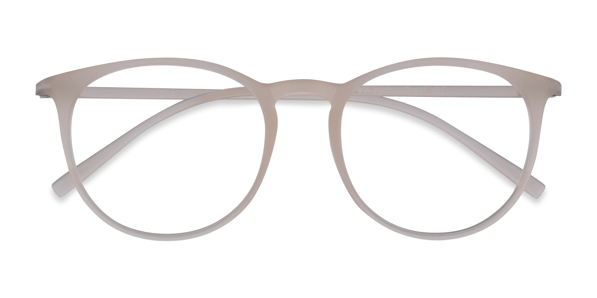 Dialogue Round Matte Clear Full Rim Eyeglasses |