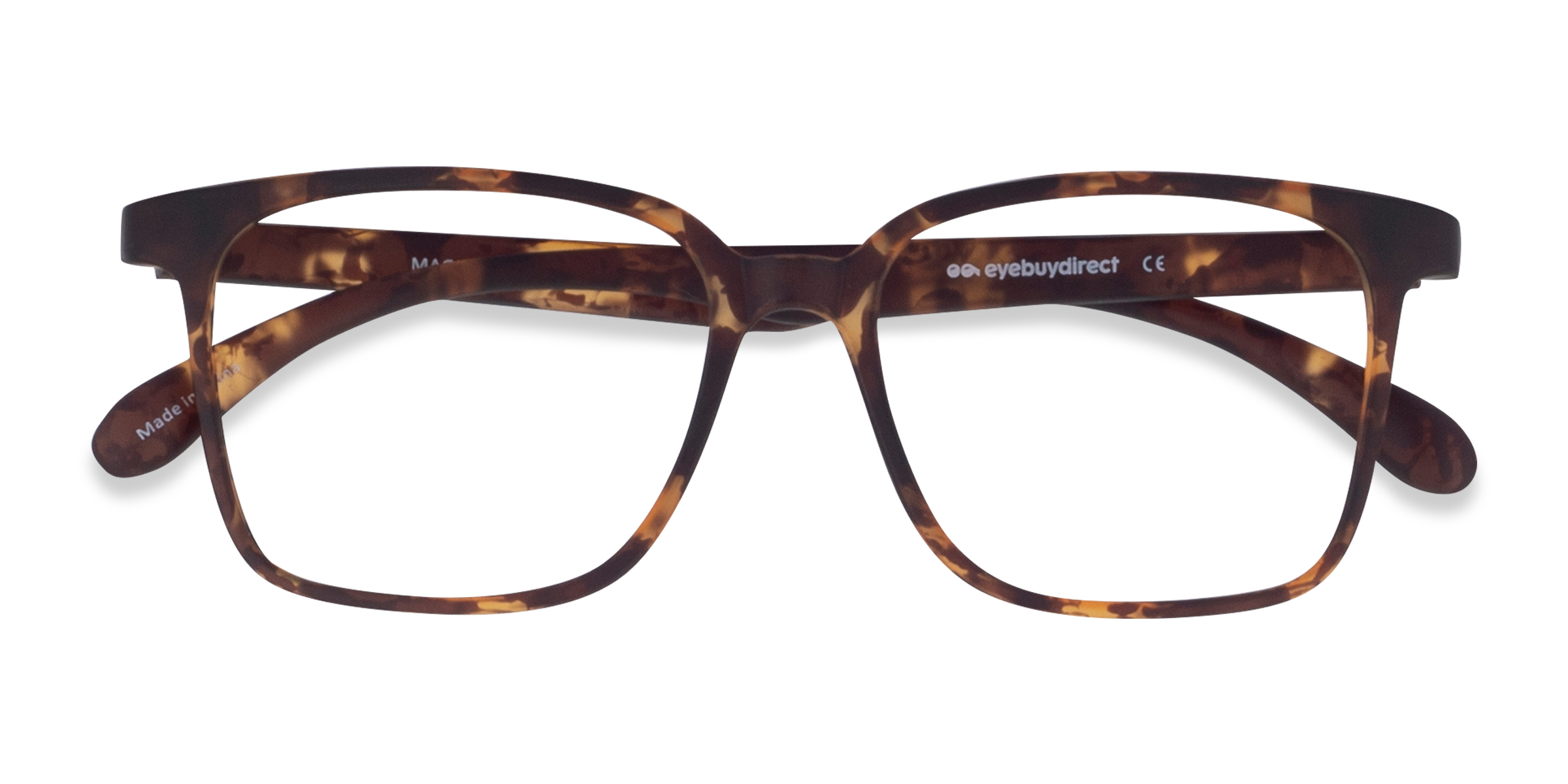 Unisex s square Matte Tortoise Plastic Prescription eyeglasses - Eyebuydirect s Magnus