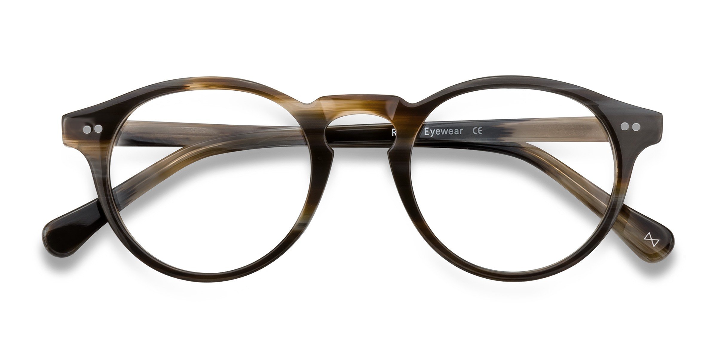 Theory Round Cognac Full Rim Eyeglasses | Eyebuydirect