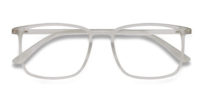 Frosted Clear Structure -  Lightweight Plastic Eyeglasses