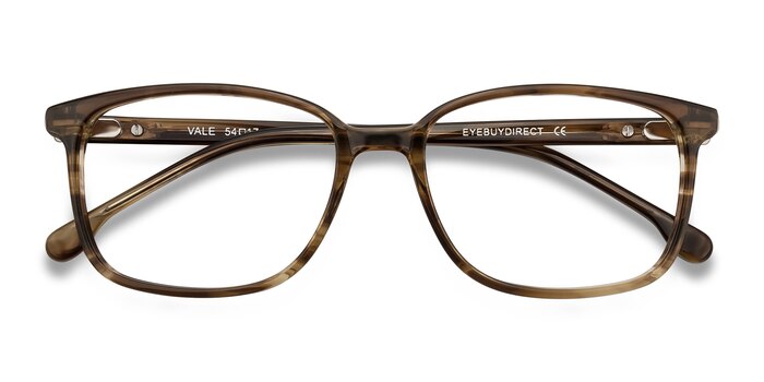 Striped Brown Vale -  Acetate Eyeglasses