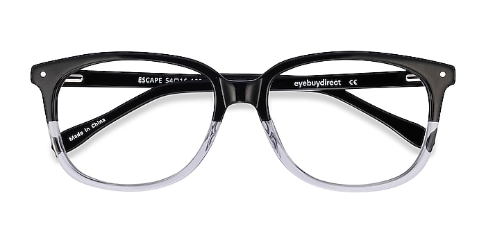 Clear Black Escape -  Classic Acetate Eyeglasses