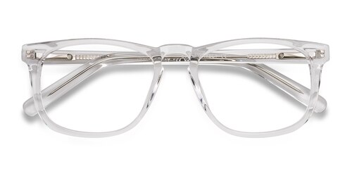 Unisex S Rectangle Clear Acetate Prescription Eyeglasses - Eyebuydirect S Rhode Island