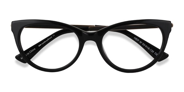 Her prescription eyeglasses (Black)