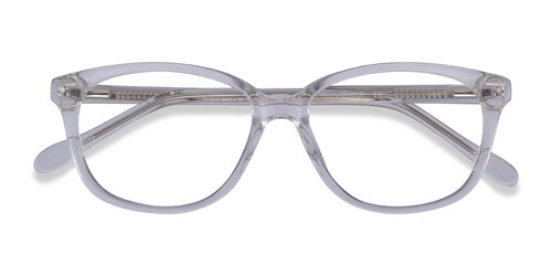 Unisex S Rectangle Clear Acetate Prescription Eyeglasses - Eyebuydirect S Escape