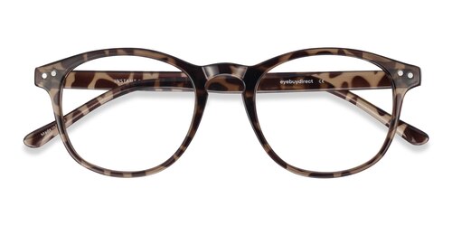 Female S Round Leopard Plastic Prescription Eyeglasses - Eyebuydirect S Instant Crush