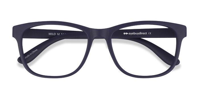 Matte Navy Milo -  Lightweight Plastic Eyeglasses