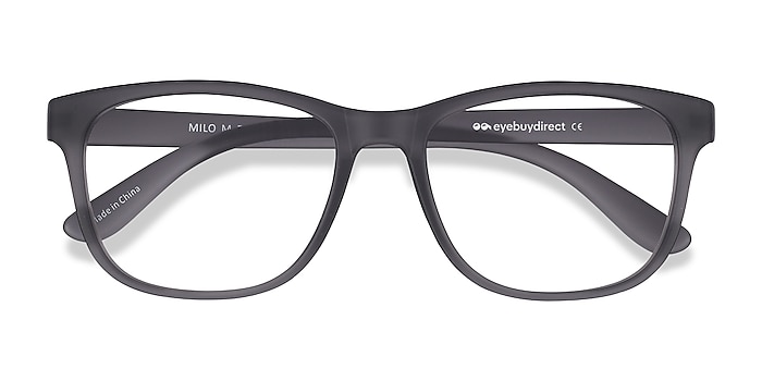 Matte Gray Milo -  Geek Plastic Eyeglasses