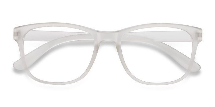 Frosted Clear Milo -  Geek Plastic Eyeglasses
