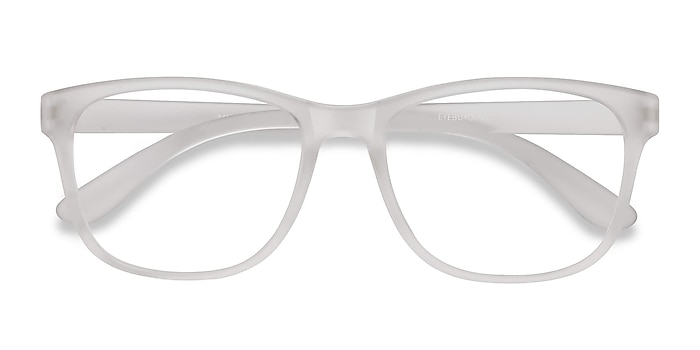 Frosted Clear Milo -  Geek Plastic Eyeglasses