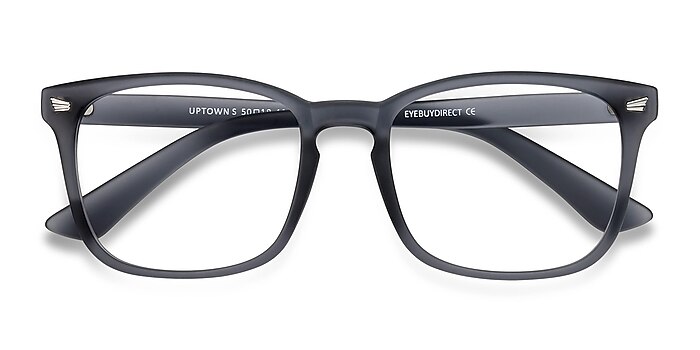 Matte Gray Uptown -  Lightweight Plastic Eyeglasses