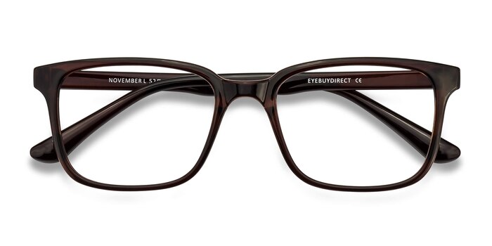 Brown November -  Lightweight Plastic Eyeglasses