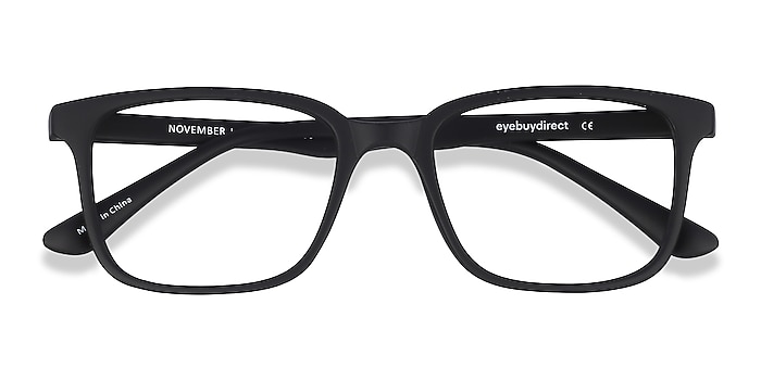 Matte Black November -  Lightweight Plastic Eyeglasses