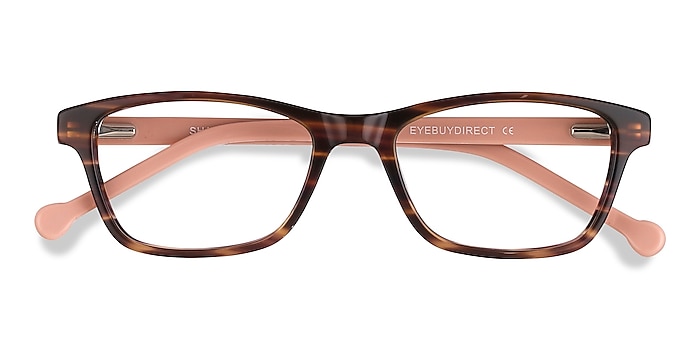 Brown Striped Shallows -  Acetate Eyeglasses