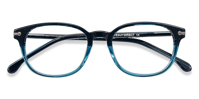 Blue Striped Nova -  Acetate Eyeglasses