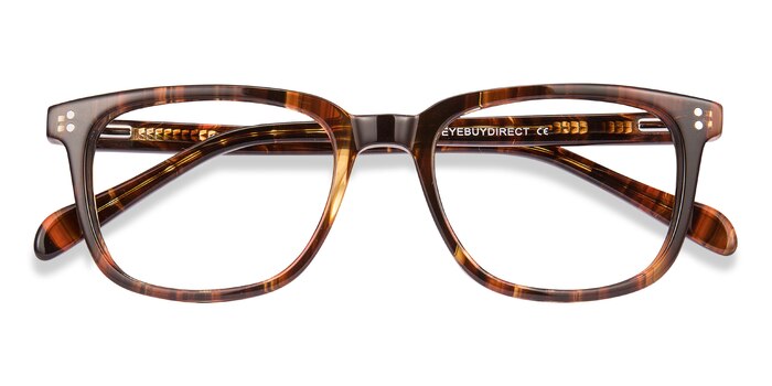Brown Striped Kent -  Acetate Eyeglasses