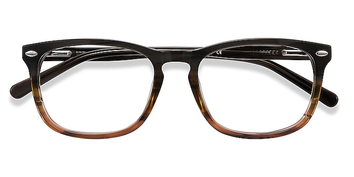 Brown Striped Costello -  Acetate Eyeglasses