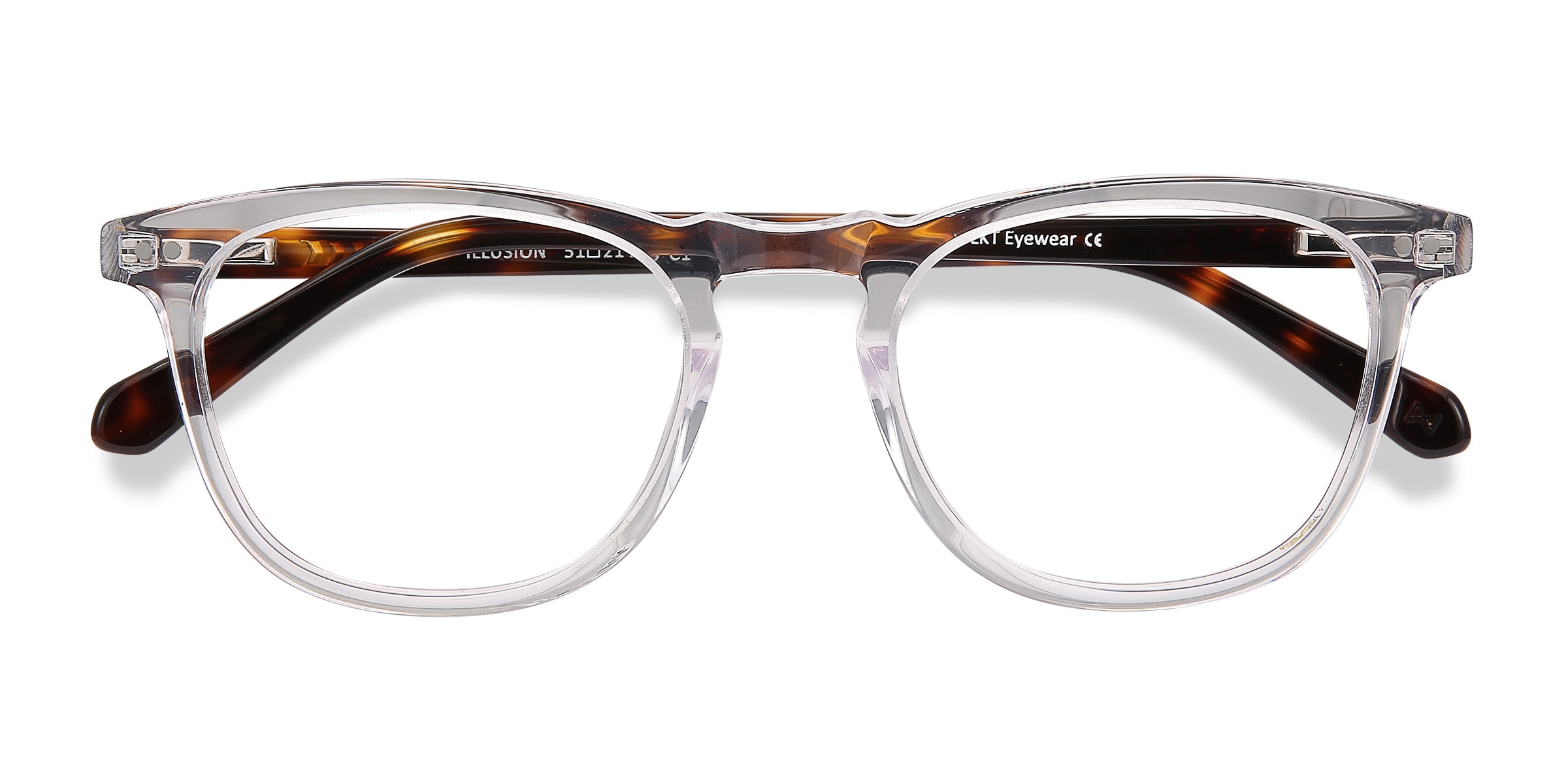 Illusion Rectangle Translucent Full Rim Eyeglasses | Eyebuydirect 