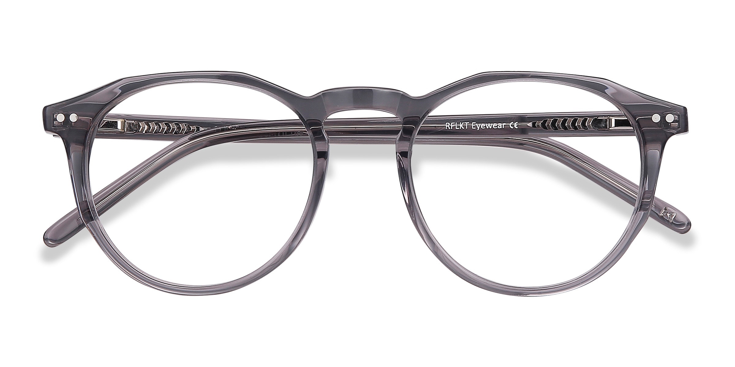 Unisex s geometric Gray Clear Acetate Prescription eyeglasses - Eyebuydirect s Planete 89$