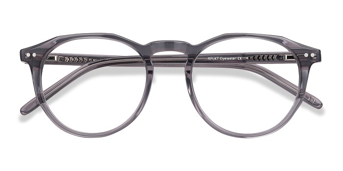 Planete Geometric Gray Clear Full Rim Eyeglasses | Eyebuydirect