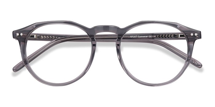 Gray Clear  Planete -  Vintage Acetate Eyeglasses
