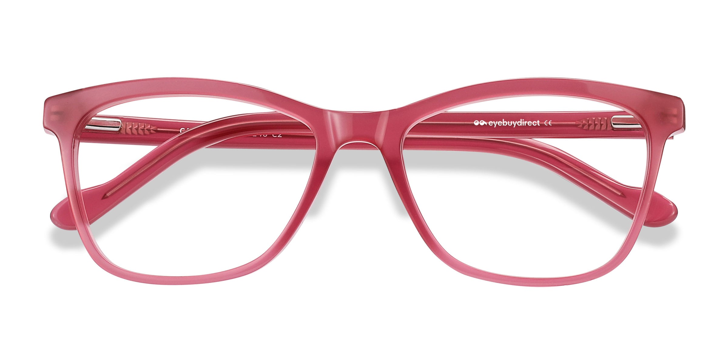 Cannes Cat Eye Clear Raspberry Glasses for Women |