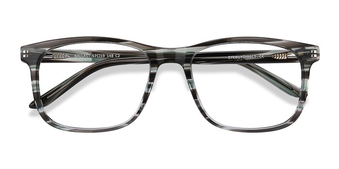 Gray Striped Ballast -  Geek Acetate Eyeglasses