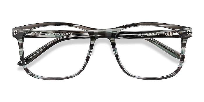 Gray Striped Ballast -  Geek Acetate Eyeglasses