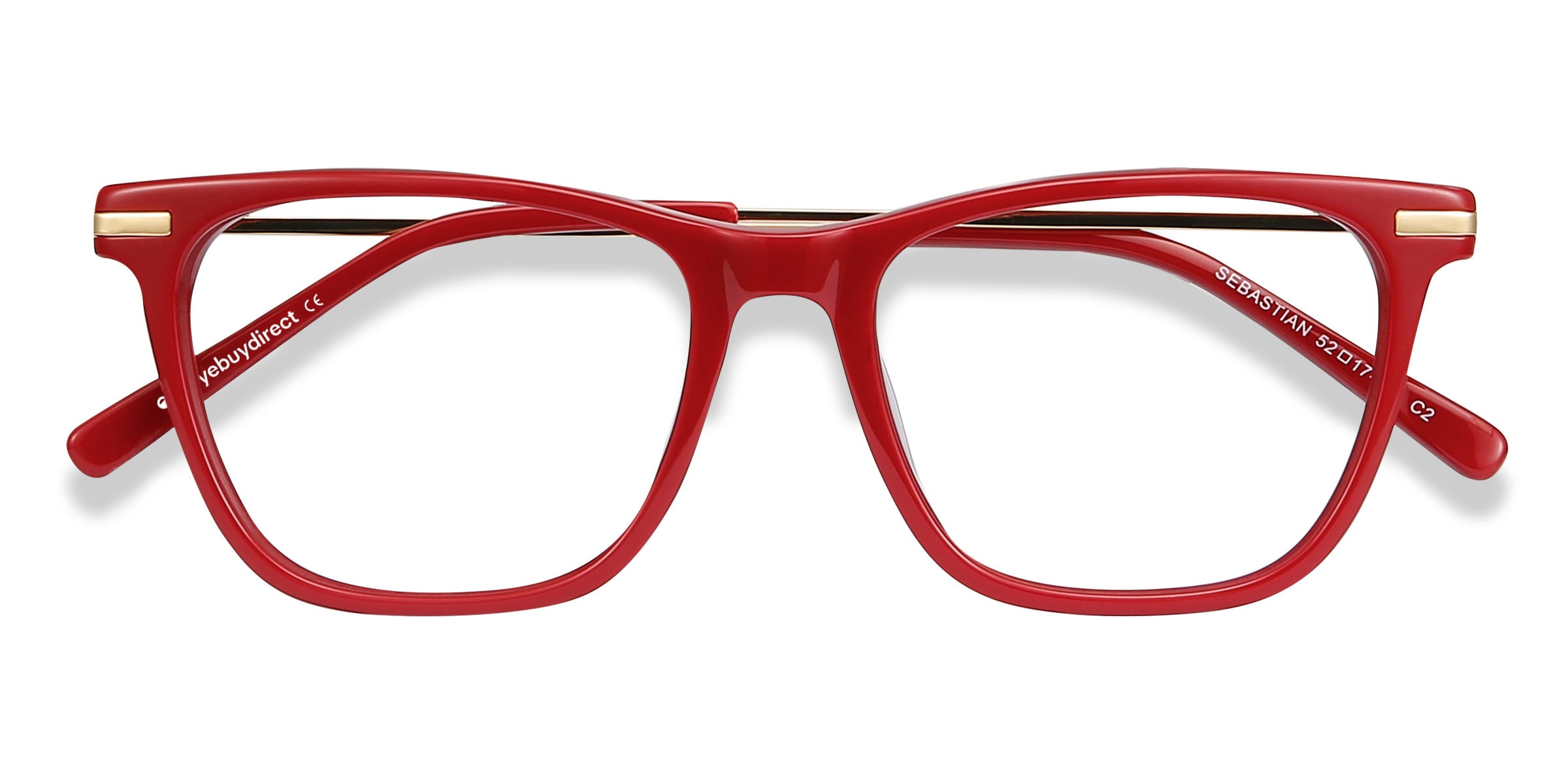 Sebastian Square Burgundy Glasses for Women Eyebuydirect