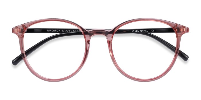 Clear Pink Macaron -  Lightweight Plastic Eyeglasses