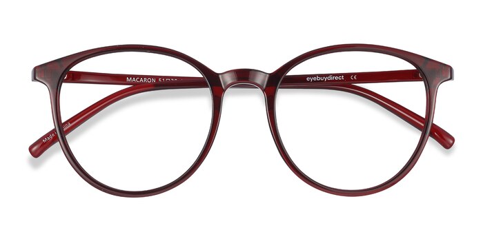 Burgundy Macaron -  Lightweight Plastic Eyeglasses