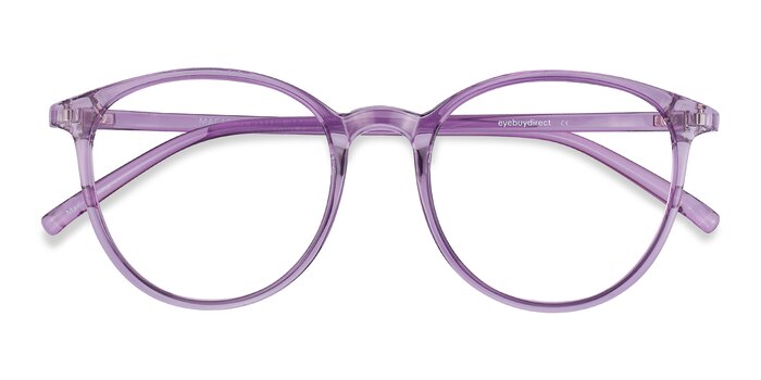Clear Purple Macaron -  Lightweight Plastic Eyeglasses