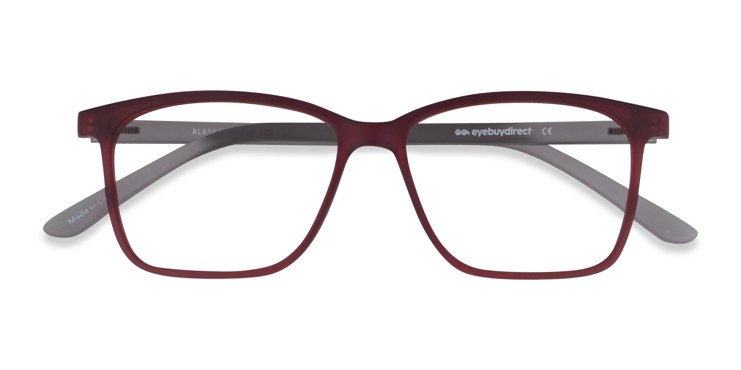 Unisex s rectangle Red Plastic Prescription eyeglasses - Eyebuydirect s Alaska