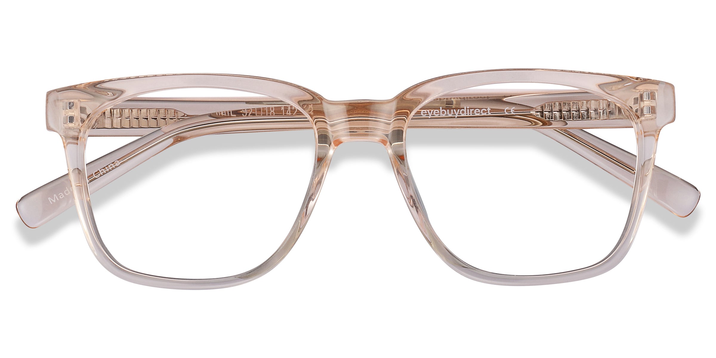 Jamie Rectangle Clear Brown Full Rim Eyeglasses |
