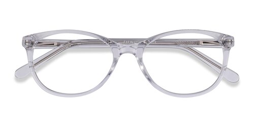 Female S Horn Clear Acetate Prescription Eyeglasses - Eyebuydirect S Depth