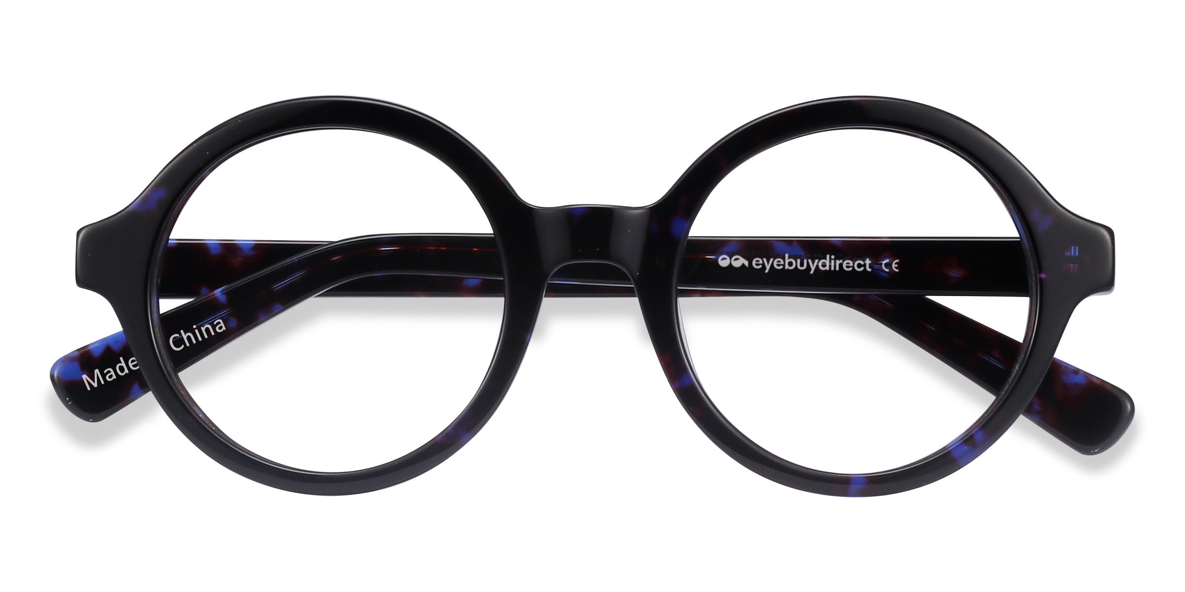 Blue round eyeglass frames sale