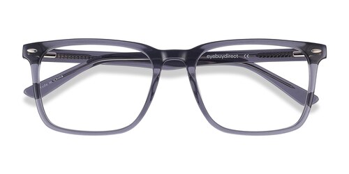 Male S Rectangle Gray Acetate Prescription Eyeglasses - Eyebuydirect S Tactician