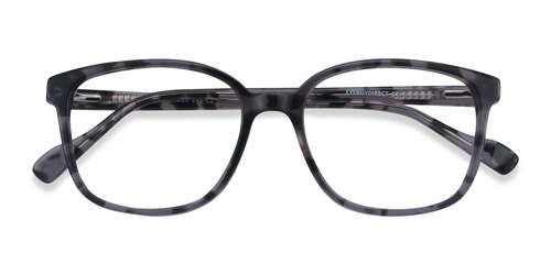 Unisex S Square Gray Tortoise Acetate Prescription Eyeglasses - Eyebuydirect S Joanne