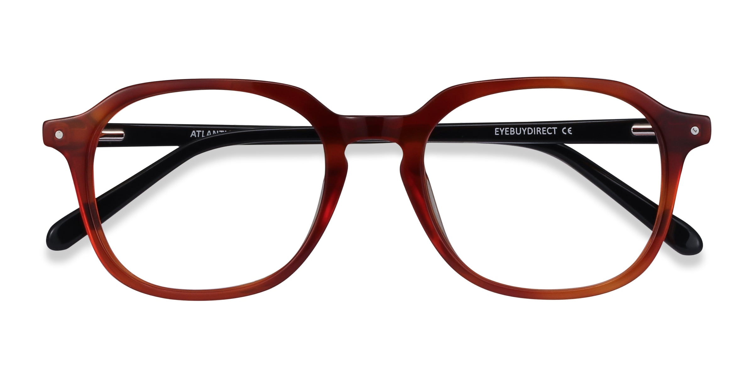 Atlantic Geometric Orange Full Rim Eyeglasses | Eyebuydirect