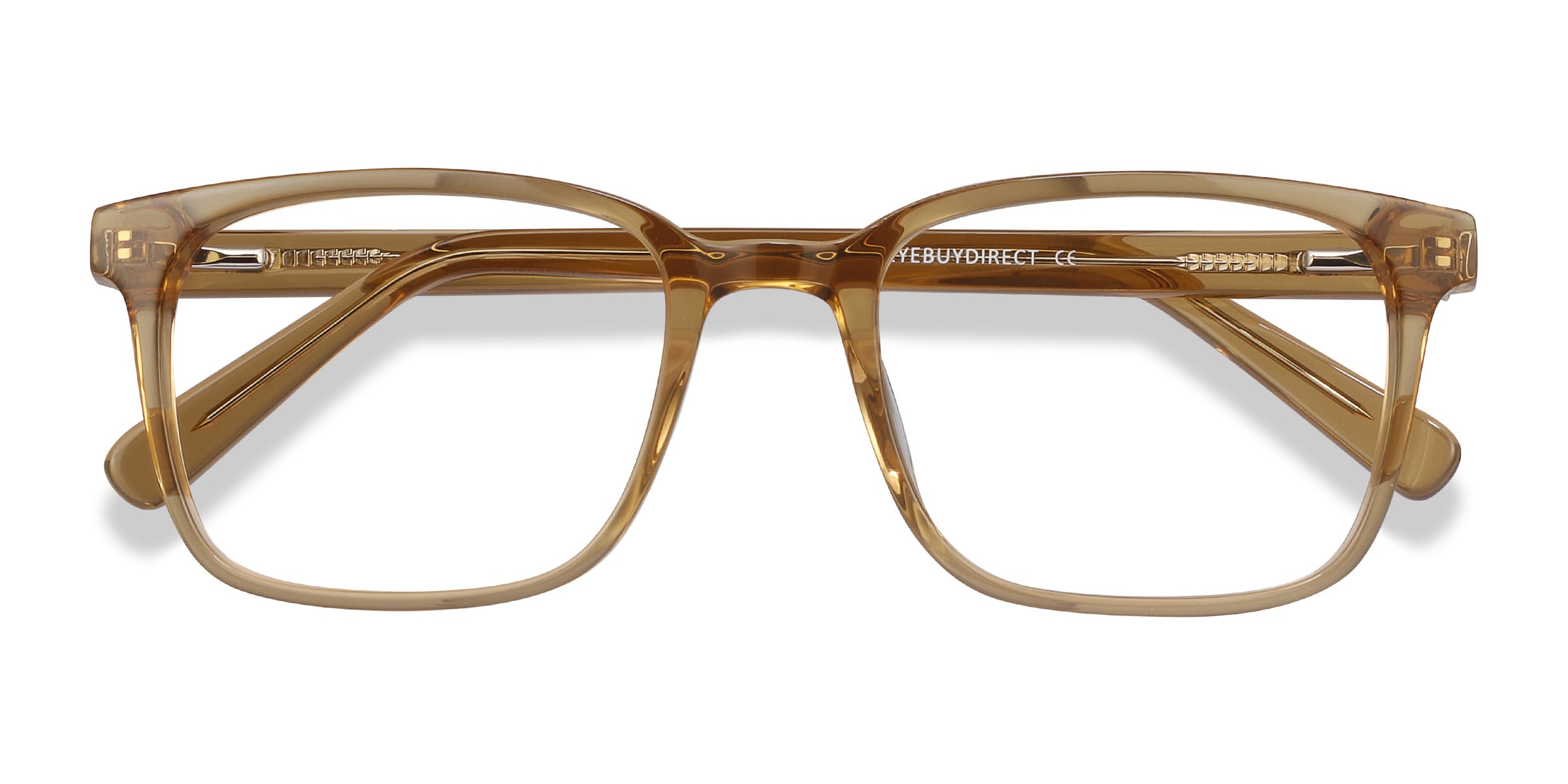 Charlie Rectangle Clear Brown Full Rim Eyeglasses |