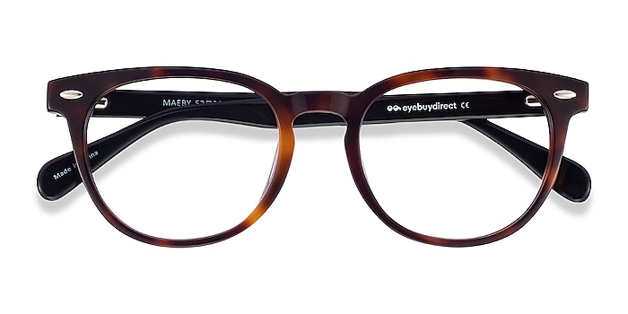 Progressive Transitions Eyeglasses Online with Large Fit, Oval, Full-Rim Acetate Design — Maeby in Dark Tortoise/black/clear by Eyebuydirect - Lenses