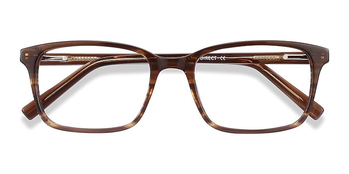 Brown Striped Clipperton -  Acetate Eyeglasses