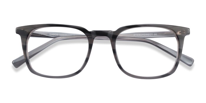 Gray Striped Gabor -  Acetate Eyeglasses