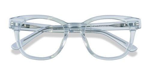 Unisex S Square Clear Blue Acetate Prescription Eyeglasses - Eyebuydirect S Lighthouse