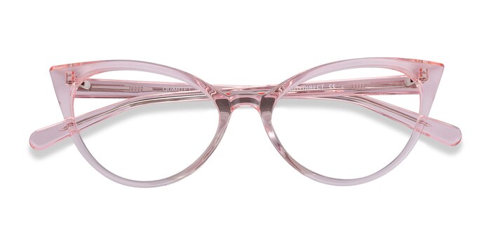 Clear Pink Quartet -  Colorful Acetate Eyeglasses